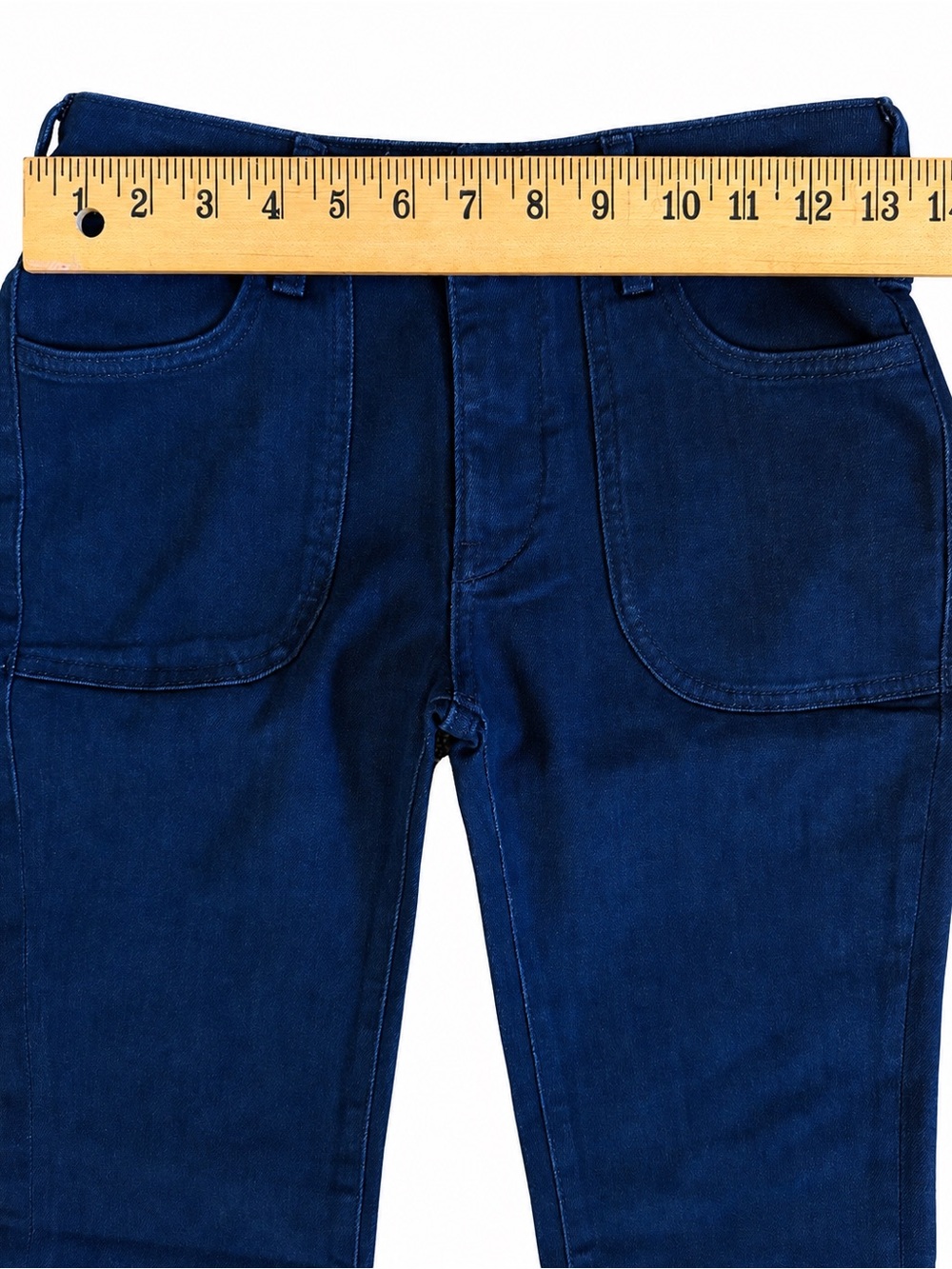 Anthropologie Icon Low Rise Flare Jeans 26 Pilcro Dark Wash Blue Cotton NWOT - Picture 9 of 13